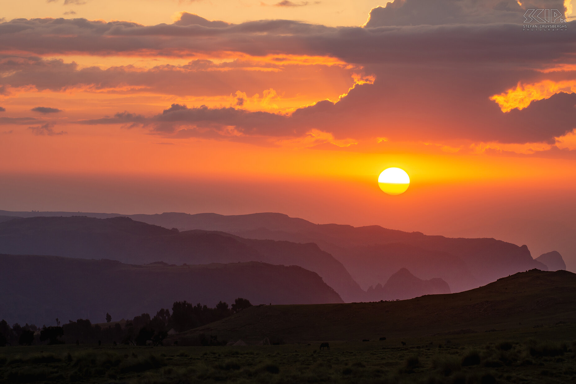 Simien Mountains - Geech - Zonsondergang  Stefan Cruysberghs